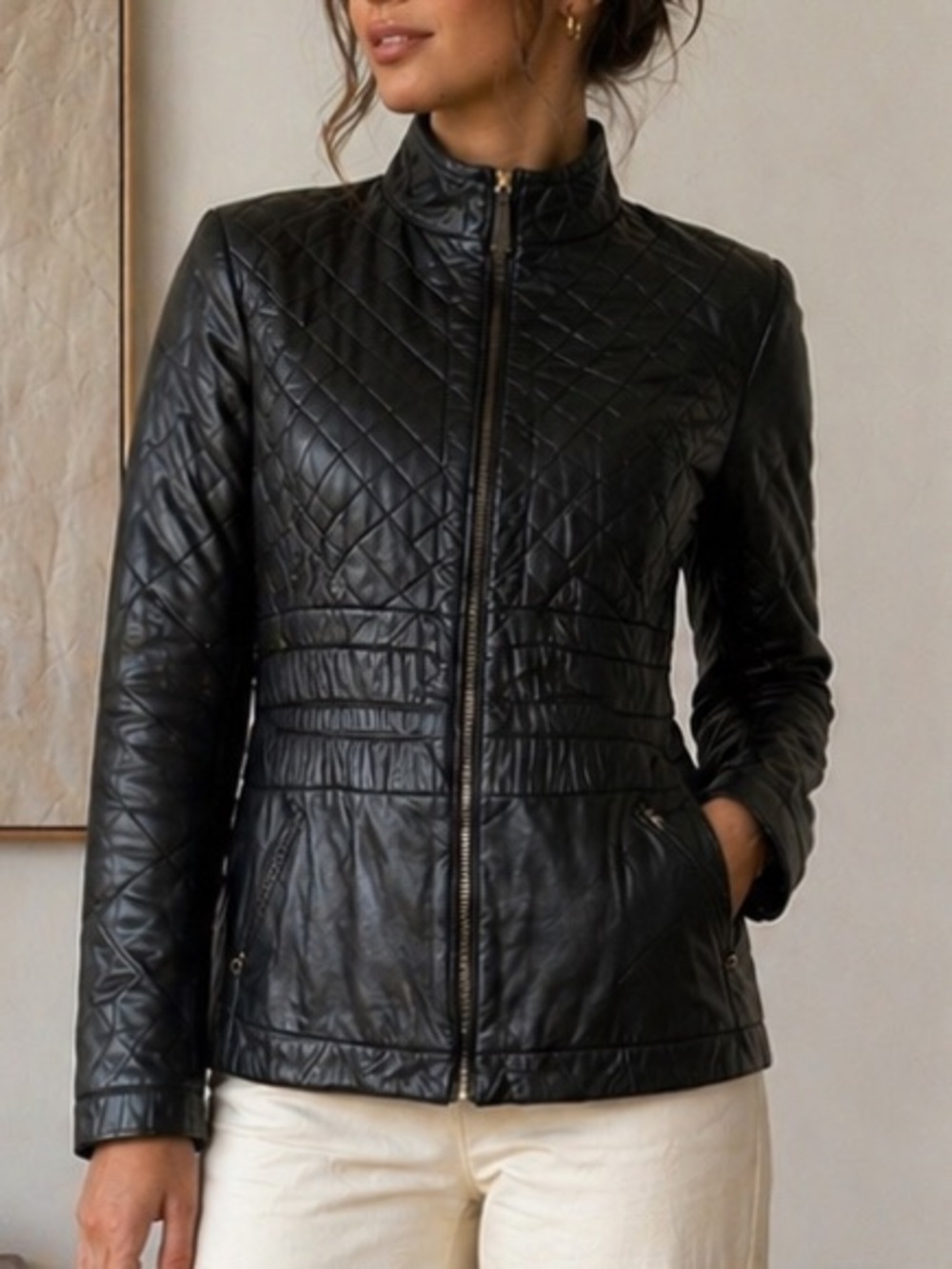 ✨ Roberto Cavalli Black Leather Piece – Size 42 (S)